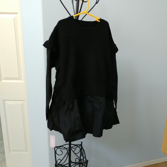 W♥C / Wego Japan black knit layered dress - Picture 5 of 8